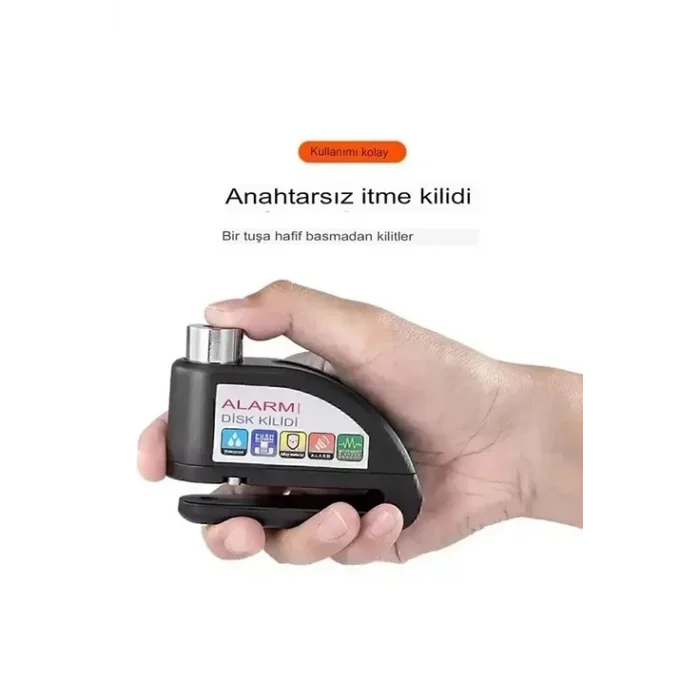 BUĞZ Alarmlı Disk Kilidi Motorsiklet Scooter Bisiklet Sesli Alarm 110 Desibel Yüksek Ses