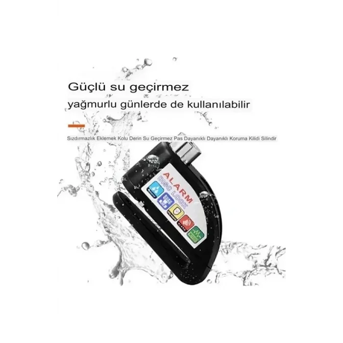 BUĞZ Alarmlı Disk Kilidi Motorsiklet Scooter Bisiklet Sesli Alarm 110 Desibel Yüksek Ses