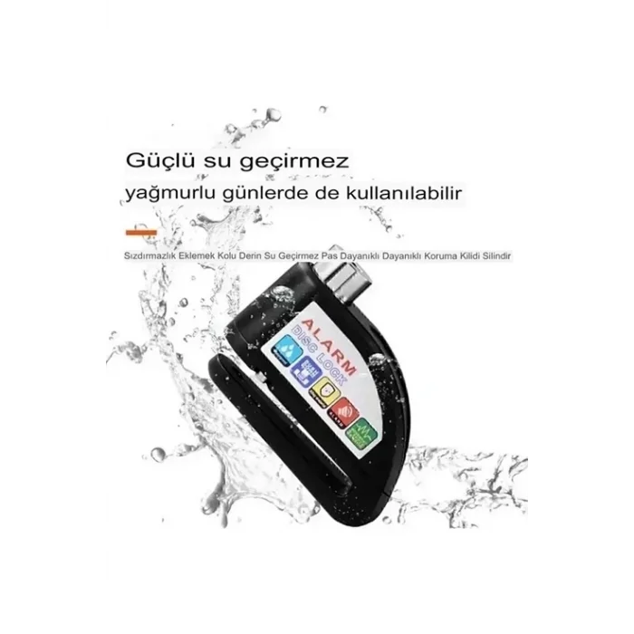 BUĞZ Alarmlı Disk Kilidi Motorsiklet Scooter Bisiklet Sesli Alarm 110 Desibel Yüksek Ses