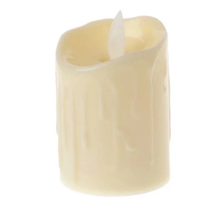 BUĞZ Alevli Led Mum Hareketli Alev Görünümlü Dekoratif Mum - 7Cm