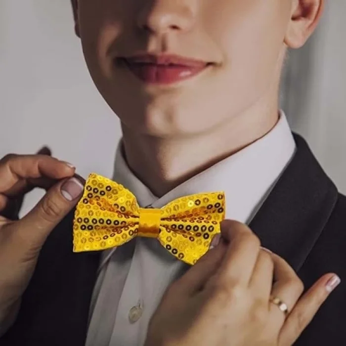  Altın Payetli Pullu Papyon