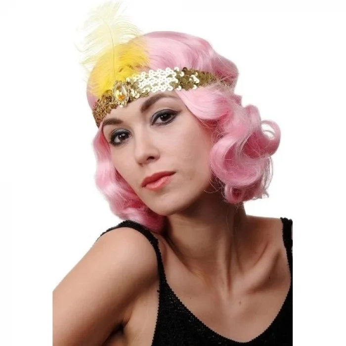  Altın Renk Çarliston Saç Bandı