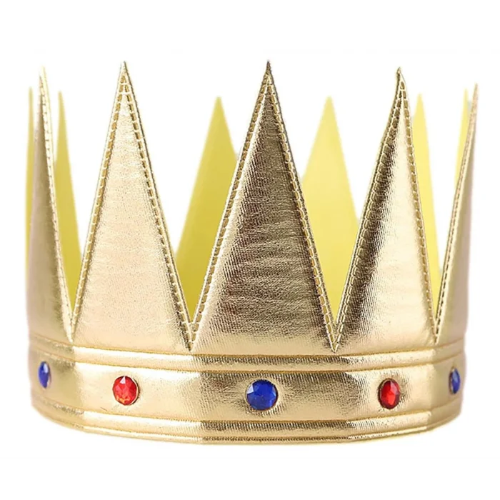 BUĞZ Altın Renk Eva Yumuşak Kral Kraliyet Tacı Yetişkin Çocuk Uyumlu 55 Cm
