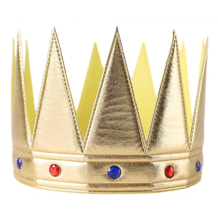  Altın Renk Eva Yumuşak Kral Kraliyet Tacı Yetişkin Çocuk Uyumlu 55 cm
