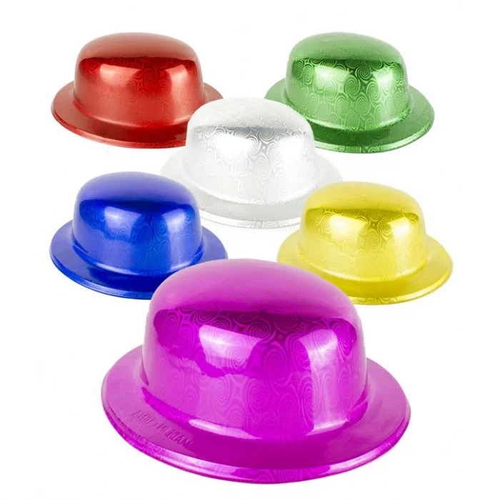 BUĞZ Altın Renk Hologramlı Plastik Yuvarlak Melon 27x24 cm