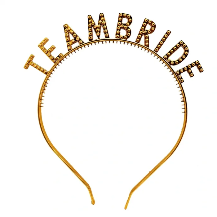 BUĞZ Altın Renk Team Bride Taç – Gelin ve Nedime Tacı