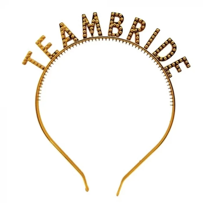  Altın Renk Team Bride Taç – Gelin ve Nedime Tacı