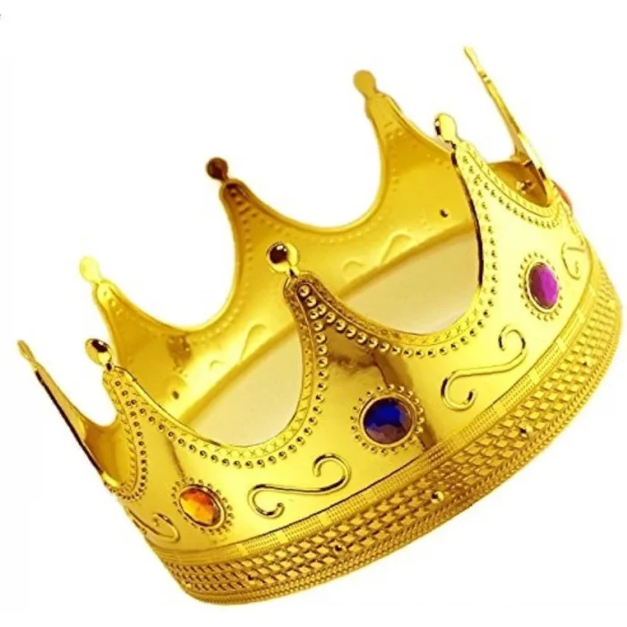 BUĞZ Altın Renk Yetişkin Çocuk Uyumlu Kral Tacı 60 Cm