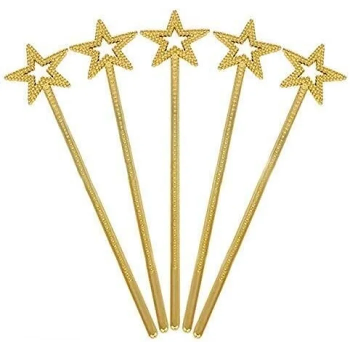 BUĞZ Altın Renk Yıldız Peri Asası Peri Değneği 34 cm 1 Adet