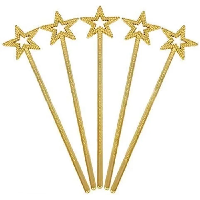  Altın Renk Yıldız Peri Asası Peri Değneği 34 cm 1 Adet