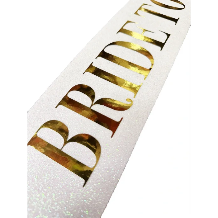 BUĞZ Altın Yazılı Bride To Be Simli Kuşak Kemer