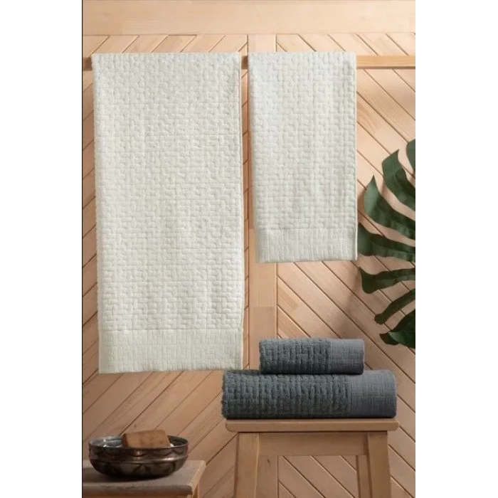  Altınbaşak Bambi Banyo Seti Antrasit Krem