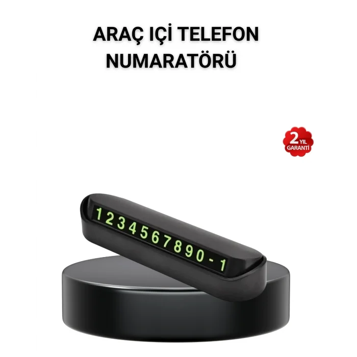 BUĞZ Alüminyum Kasa Gri Çevirmeli Araç İçi Telefon Numaratörü