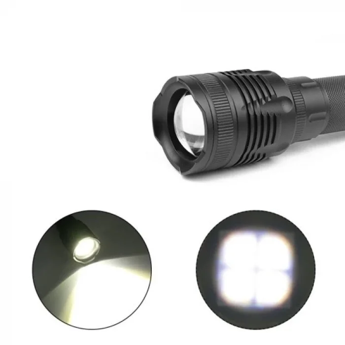 BUĞZ Alüminyum Şarjlı Zoomlu El Feneri F6055