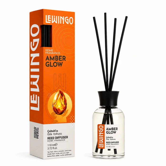 BUĞZ Amber Glow Bambu Çubuklu Oda Kokusu - 110 ml - Cam Şişe 
