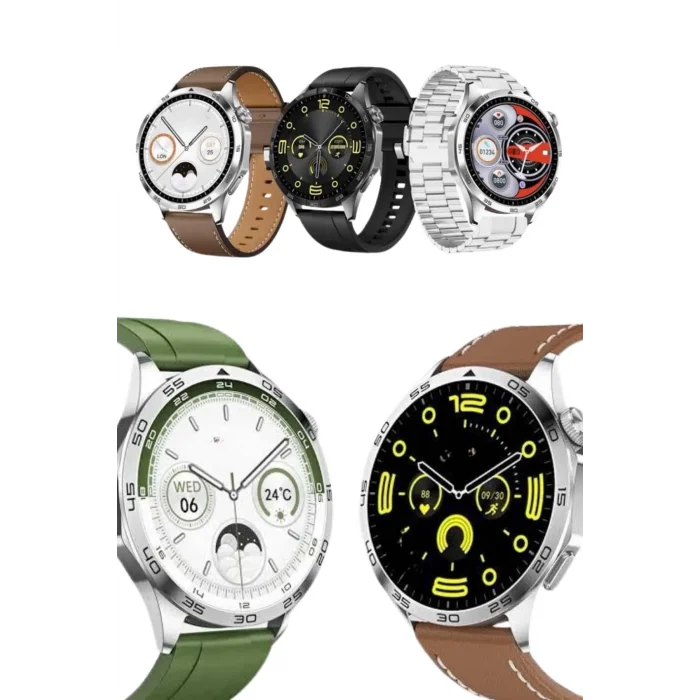  Amoled Ekran 3 Kordonlu Akıllı Saat 5.0 Bluetooth Bağlantılı Android ve İOS Uyumlu