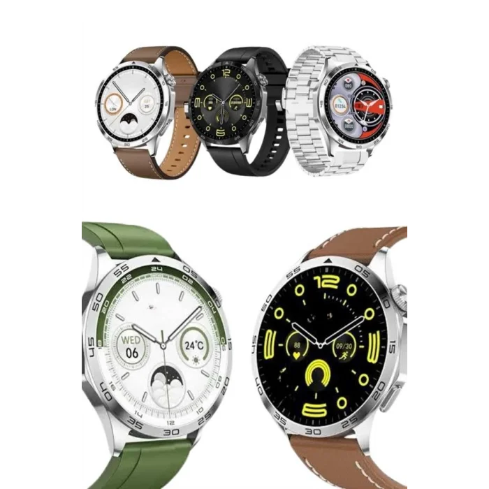 BUĞZ Amoled Ekran 3 Kordonlu Akıllı Saat 5.0 Bluetooth Bağlantılı Android ve İOS Uyumlu - BUĞZ