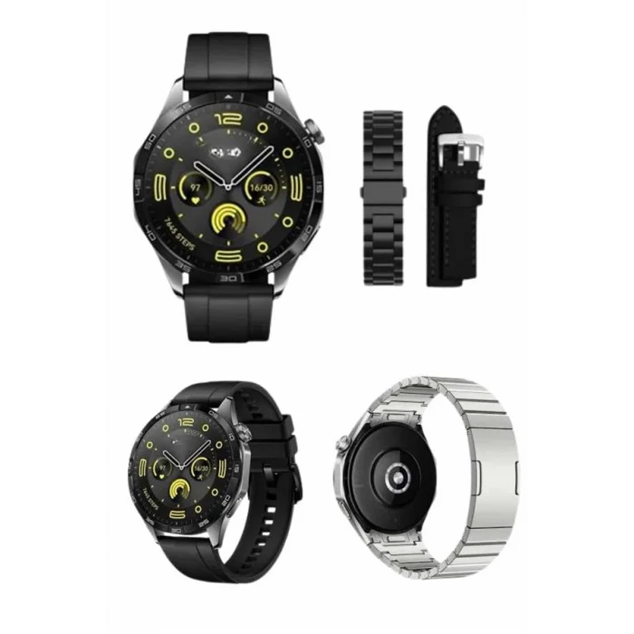 BUĞZ Amoled Ekran 3 Kordonlu Akıllı Saat 5.0 Bluetooth Bağlantılı Android ve İOS Uyumlu - BUĞZ