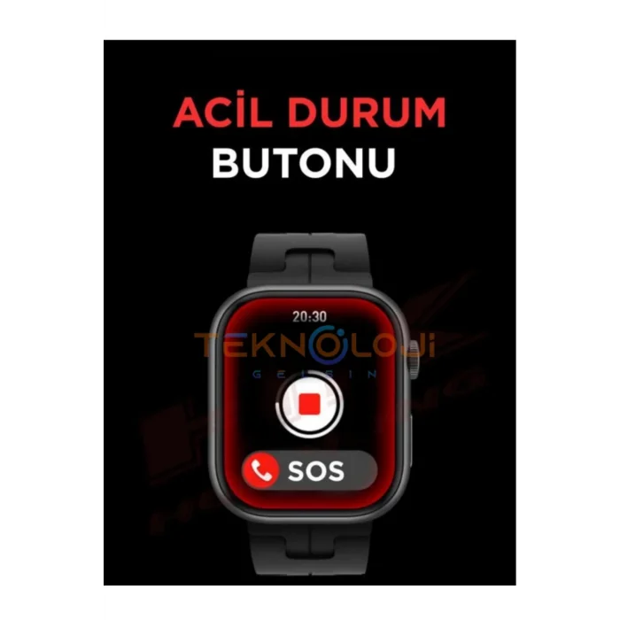 BUĞZ AMOLED ekranlı, sesli görüşme ve sağlık takip özelliklerine sahip, şık tasarımlı bir akıllı saat.