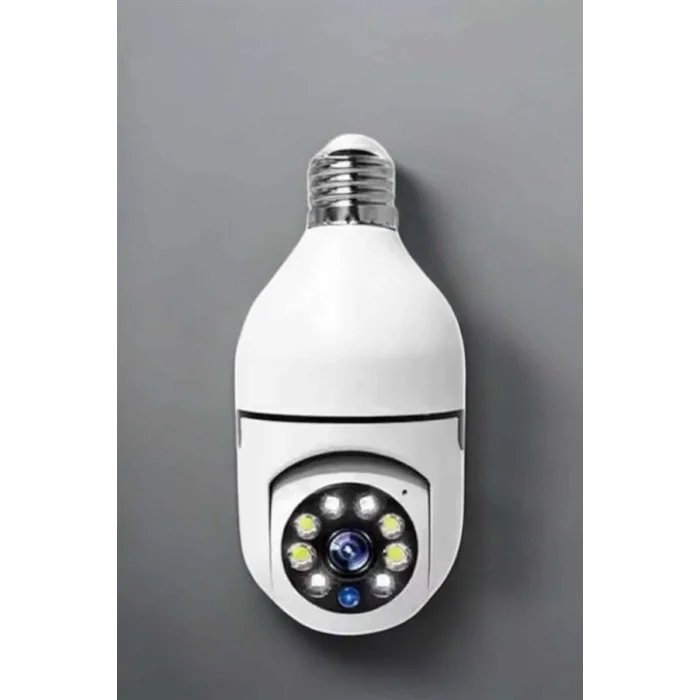 BUĞZ Ampul Görünümlü Güvenlik Kamerası Duylu Wifi Kamerası Dönebilen - BUĞZ