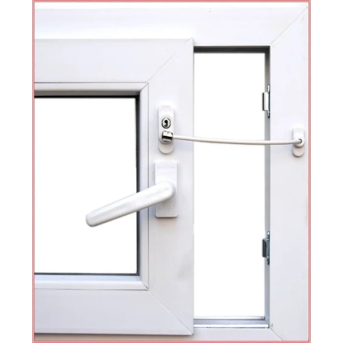 BUĞZ Anahtarlı Halatlı Pvc Kapı Pencere Emniyet Kilidi Bx40