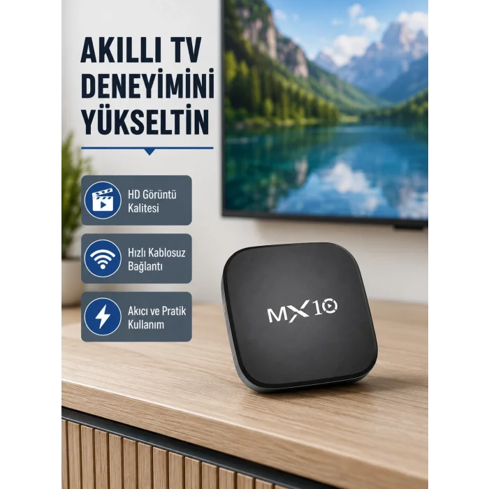 BUĞZ Android 4K TV Box – Wi-Fi, Bluetooth, Dolby Ses, 60 FPS Ultra HD