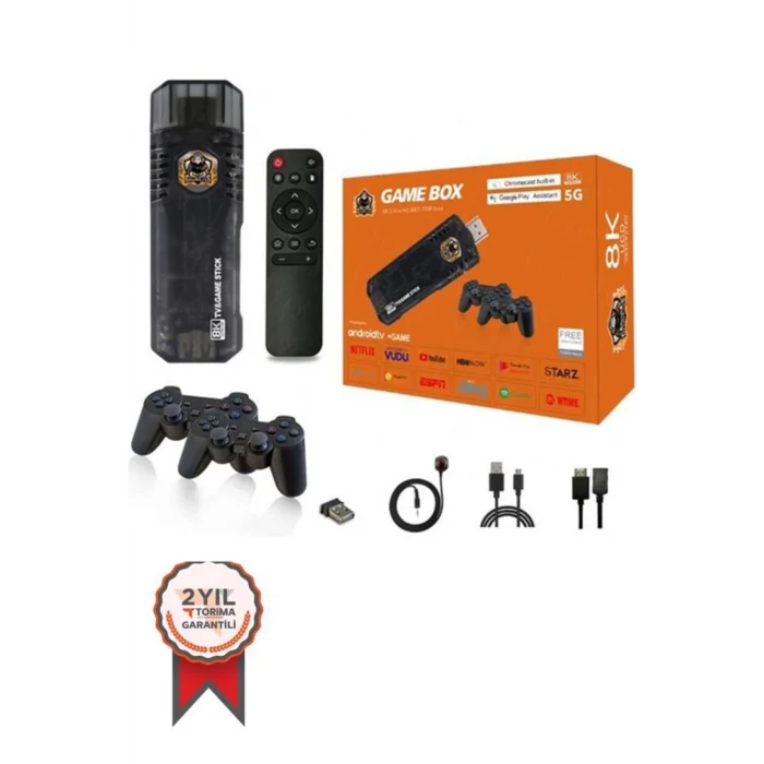 BUĞZ Android oyun konsolu ve TV box, 64 GB hafıza, Bluetooth özellikli, siyah renk - Elektronik