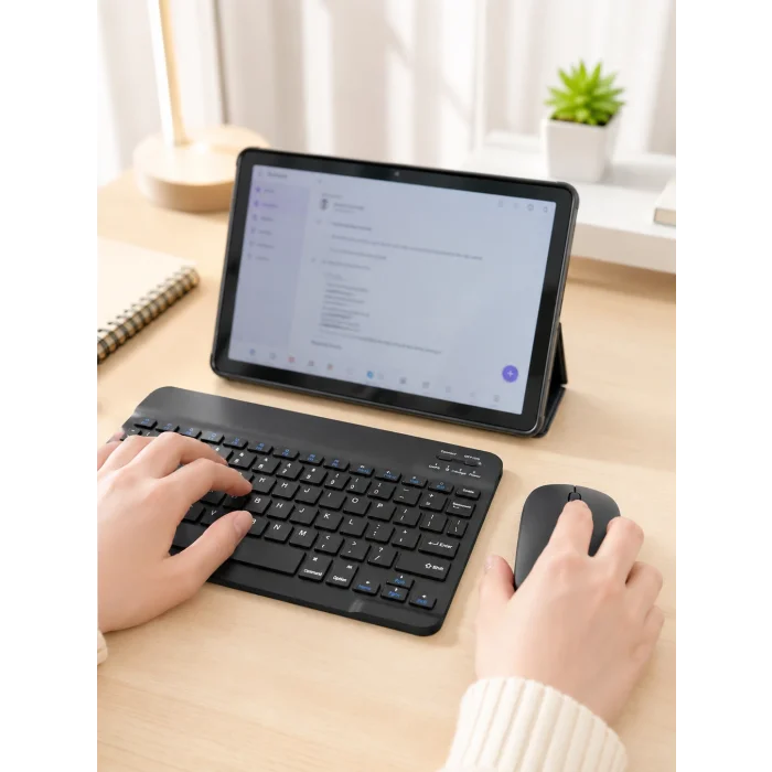 BUĞZ Android Tablet Bluetooth Klavye Mouse Seti SIM Kart Girişi Kablosuz Bağlantı ve Günlük Kullanıma Uygun - BUĞZ