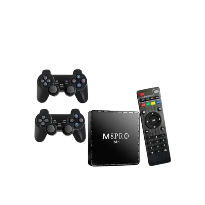  Android Tv Box 2.4g 10k Ultra Hd 2gb Ram 64gb Hafıza 10000 Retro Oyunlu Konsol Game Stick M8 Pro