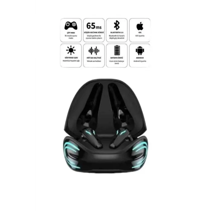BUĞZ Android ve İOS Uyumlu Bluetooth Kulaklık Gaming Kulaklık Mini