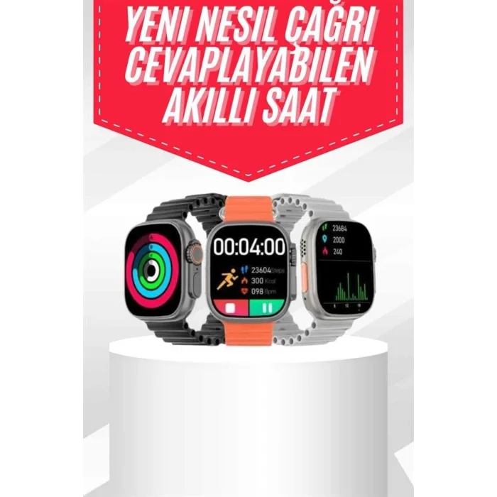 BUĞZ Android ve İOS Uyumlu Uyku ve Sağlık Takibi Yapabilen 3 Kordonlu Akıllı Saat