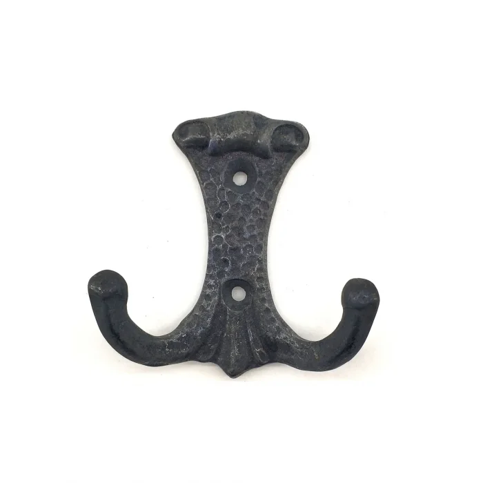 BUĞZ Antika Tarz Dekoratif Pirinç Anıt Çiftli Vestiyer Askı - 85x72 Mm, Oksit