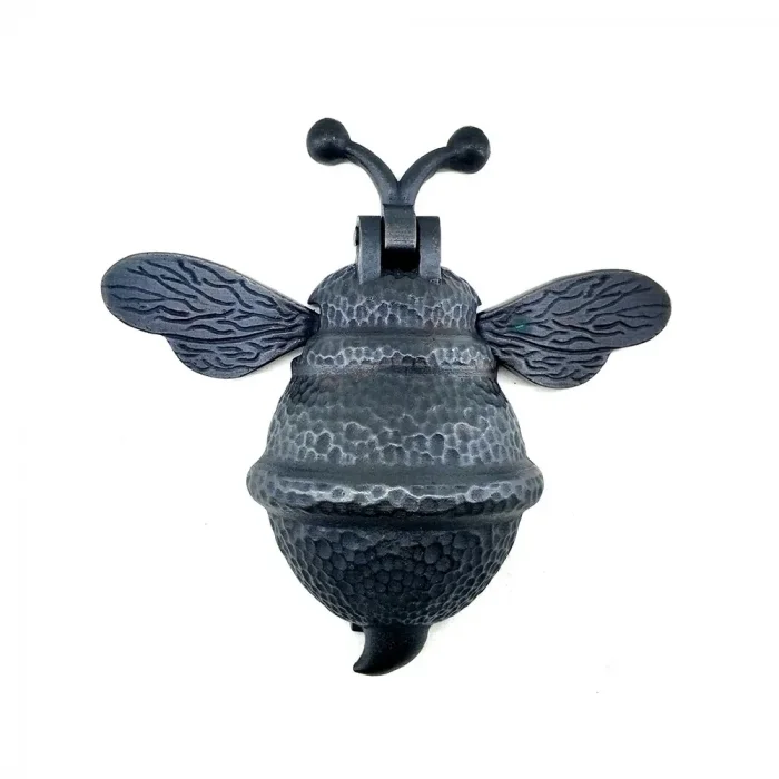 BUĞZ Antika Tarz Dekoratif Pirinç Arı Kapı Tokmağı, Taktak - Büyük, 163x150mm, Oksit