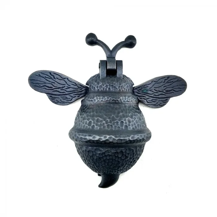 BUĞZ Antika Tarz Dekoratif Pirinç Arı Kapı Tokmağı, Taktak - Büyük, 163x150mm, Oksit