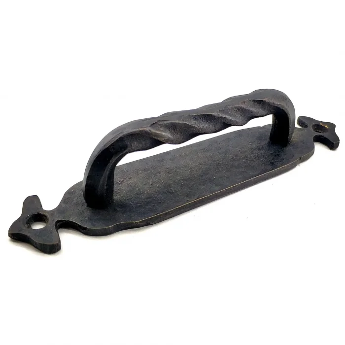 BUĞZ Antika Tarz Dekoratif Pirinç Burgulu Çekme Kol - 148x33 Mm, Oksit