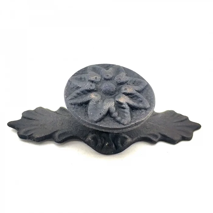 BUĞZ Antika Tarz Dekoratif Pirinç Çiçek Düğme - 29x70 Mm, Oksit