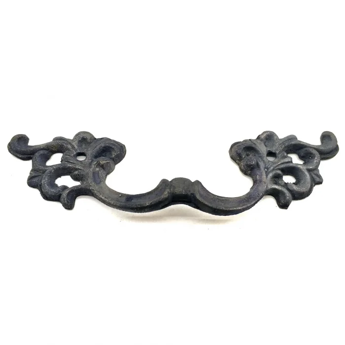 BUĞZ Eco Lounge Antika Tarz Dekoratif Pirinç Çiçek Kapı Kulbu - 44x148 mm, Oksit