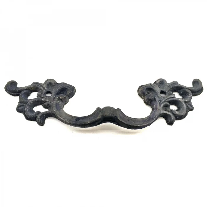 BUĞZ Antika Tarz Dekoratif Pirinç Çiçek Kapı Kulbu - 44x148 Mm, Oksit