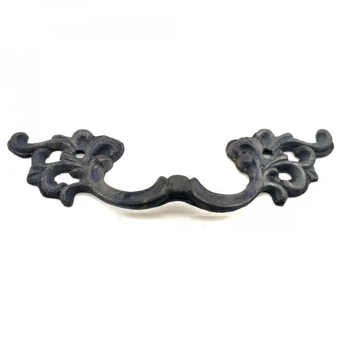 BUĞZ Antika Tarz Dekoratif Pirinç Çiçek Kapı Kulbu - 44x148 Mm, Oksit