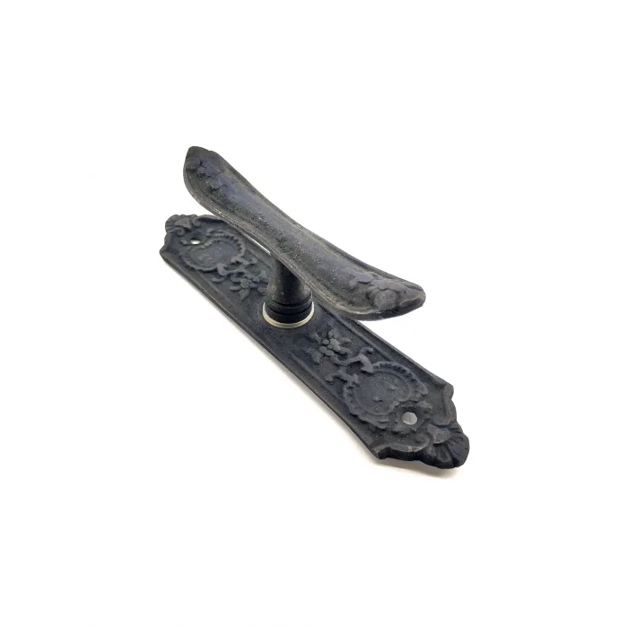 BUĞZ Antika Tarz Dekoratif Pirinç Çiçekli Pencere Kolu - 165x38 Mm, Oksit