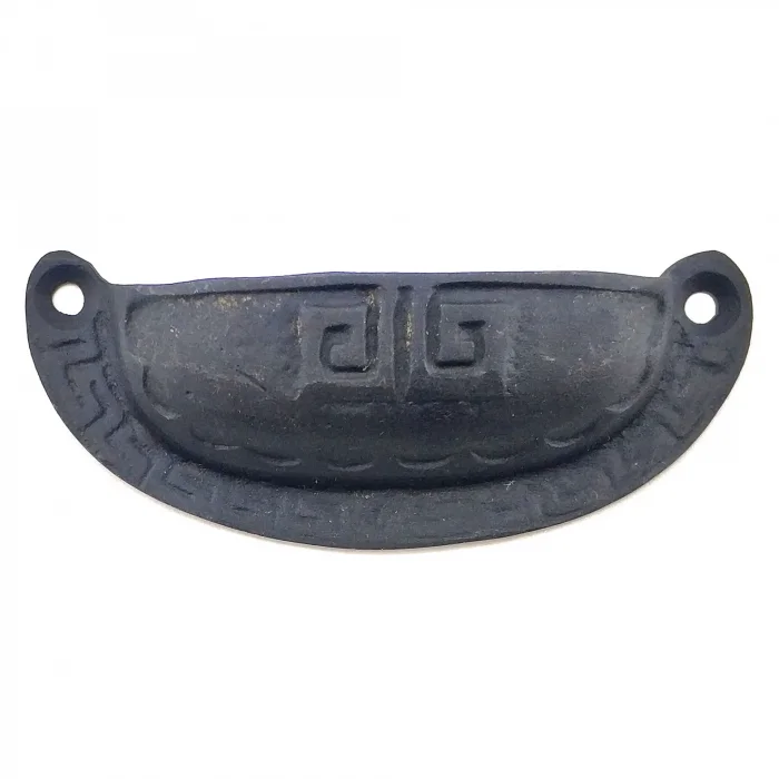 BUĞZ Antika Tarz Dekoratif Pirinç Çizgili Tas Mobilya Kulbu - 37x90 Mm, Oksit