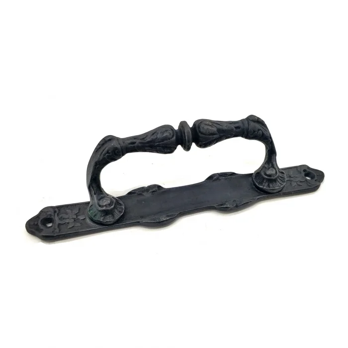 BUĞZ Antika Tarz Dekoratif Pirinç Dar Yan Çekme Kapı Kolu - 225x37 Mm, Oksit