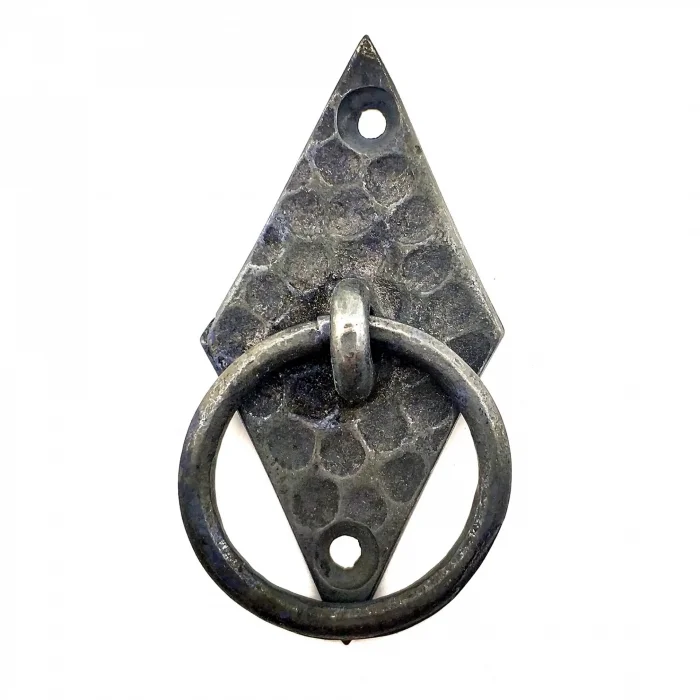 BUĞZ Antika Tarz Dekoratif Pirinç Dik Baklava Halka , Mobilya Kulbu - 82x41 Mm, Oksit