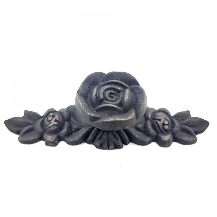 BUĞZ Antika Tarz Dekoratif Pirinç Gül Düğme - 30x100 Mm, Oksit