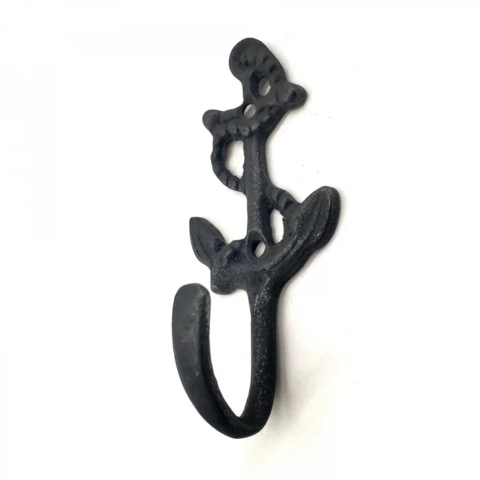 BUĞZ Antika Tarz Dekoratif Pirinç Halatlı, Çapa, Denizci, Gemici  Askı - 95x42mm,  Oksit