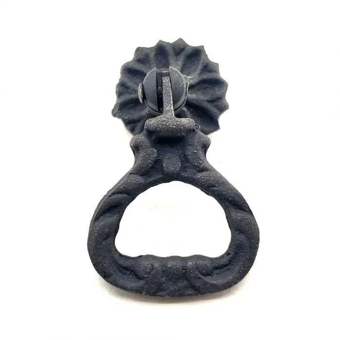 BUĞZ Antika Tarz Dekoratif Pirinç Kalp Sarkaç Mobilya Kulbu - 25 Mm, Oksit