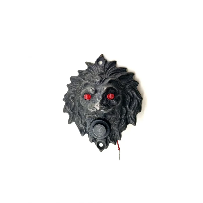 BUĞZ Antika Tarz Dekoratif Pirinç  Kapı Zili - 100x78 Mm, Oksit, Led Işıklı