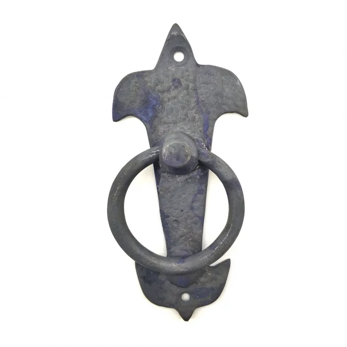 BUĞZ Antika Tarz Dekoratif Pirinç Lale Kapı Halkası - 165x70mm, Oksit