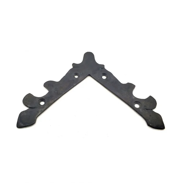 BUĞZ Antika Tarz Dekoratif Pirinç Lale Köşe Gönye - Üst, 133x133 Mm, Oksit