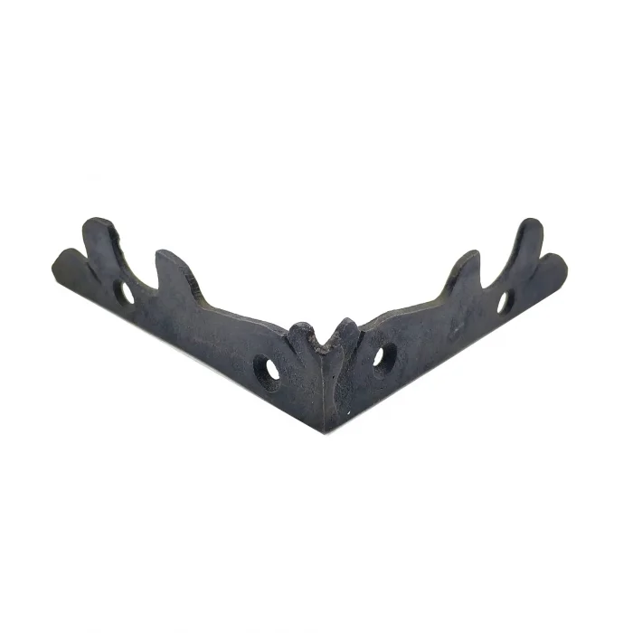 BUĞZ Eco Lounge Antika Tarz Dekoratif Pirinç Lale Köşe Gönye - Yan, 105x105 mm, Oksit